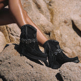 Wedge Moccasin Boots Arya Silverstone Carbon