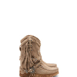 Wedge Moccasin Boots Arya Silverstone Cream