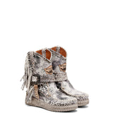 Wedge Moccasin Boots Arya Leomarble White