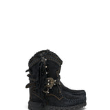 Wedge Moccasin Boots Arya Silverstone Carbon