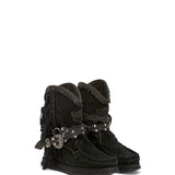 Wedge Moccasin Boots Arya Silverstone Carbon