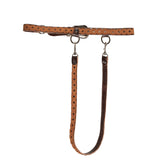 Studded Leather Belt Ava Wanted Chestnut