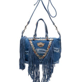 Studded Leather Bag Byron Washed Jeans