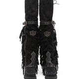 Wedge Moccasin Boots Coleen Silverstone Carbon