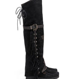 Wedge Moccasin Boots Coleen Silverstone Carbon
