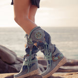 Wedge Moccasin Boots Mirea Nature Reef