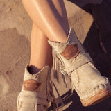Flat Moccasin Boots Dance Silverstone Corda