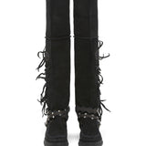 Wedge Moccasin Boots Delilah Silverstone Carbon