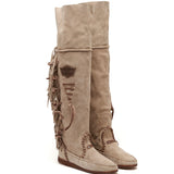Flat Moccasin Boots Drifter Silverstone Cream