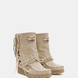 Wedge Moccasin Boots Mimi Silverstone Corda