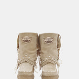 Wedge Moccasin Boots Mimi Silverstone Corda