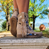 Stivale Indianino Con Zeppa Dinah Silverstone Corda Limited