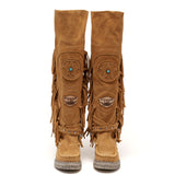 Wedge Moccasin Boots Fargo Silverstone Corn