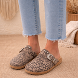 Padded Leather Slip-on Harper Leomarble Ecru