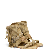 Leather Boot Sandals Horizon Silverstone Beige