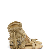 Leather Boot Sandals Horizon Silverstone Beige