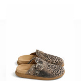 Padded Leather Slip-on Harper Leomarble Ecru