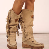 Wedge Moccasin Boots Jade Silverstone Corda