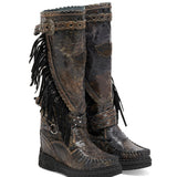 Wedge Moccasin Boots Joplin Woodlux Slate