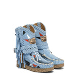 Stivale Indianino Con Zeppa Arya Silverstone Sky Limited