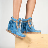 Wedge Moccasin Boots Maryann Silverstone Bright