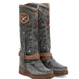 Wedge Moccasin Boots Mirea Silverstone Cenere