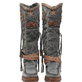 Wedge Moccasin Boots Mirea Silverstone Cenere