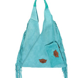 Fringed Leather Bag Nali Silverstone Marine