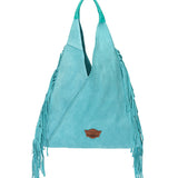 Fringed Leather Bag Nali Silverstone Marine
