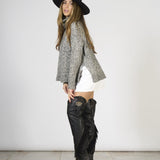 Western Leather Boots Federica Calf Black