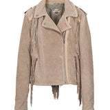 Fringed Leather Jacket River Silverstone Corda