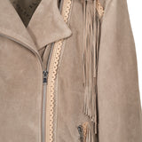 Fringed Leather Jacket River Silverstone Corda
