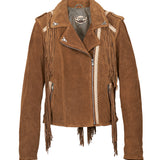Fringed Leather Jacket River Silverstone Mou