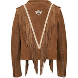 Fringed Leather Jacket River Silverstone Mou