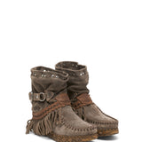 Wedge Moccasin Boots Rocket Silverstone Almond