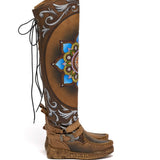 Stivale Indianino Con Zeppa Lucy Buffalo Brown Limited