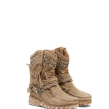 Wedge Moccasin Boots Yara Silverstone Cream