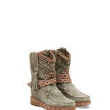 Wedge Moccasin Boots Yara Silverstone Olive