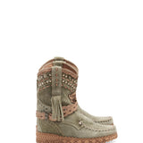 Wedge Moccasin Boots Yara Silverstone Olive
