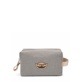 Leather Beauty Case Beauty Canvas Grey