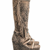 Leather Boot Sandals Giada Leomarble Ecru