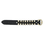 Bracciale In Cuoio Con Strass Lux Lizard-print Black