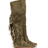 Flat Moccasin Boots Drifter Silverstone Truffle